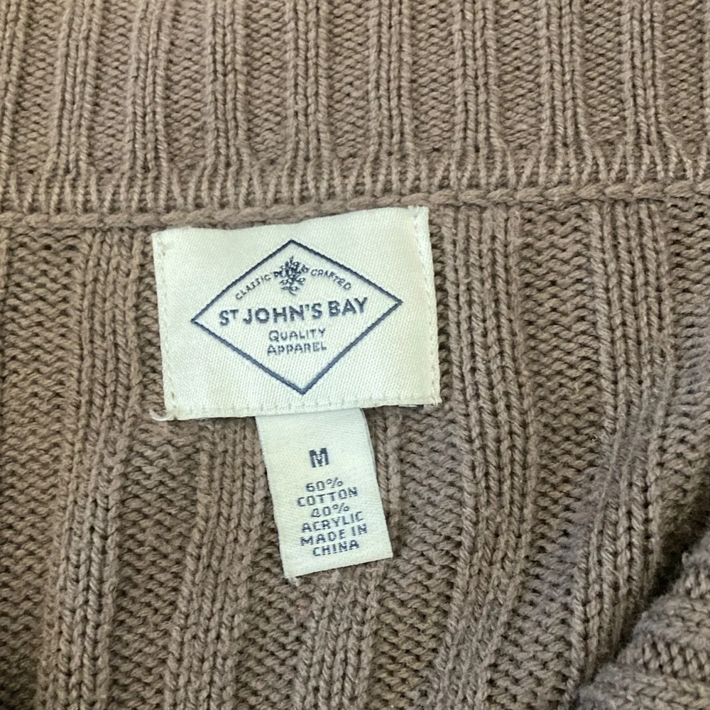 St. John's Bay Brown Women's Cardigan Sweater - Picture 2 of 3